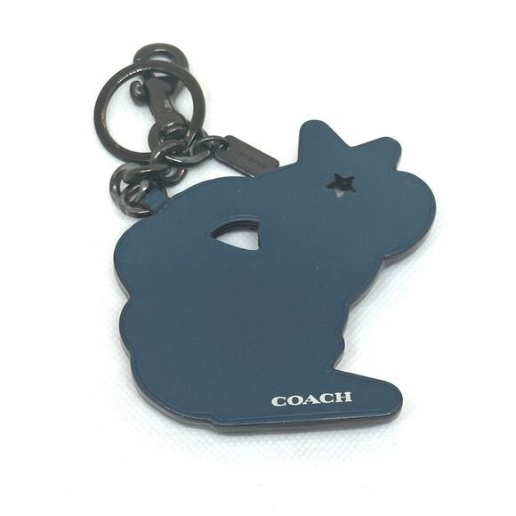 COACH 1941 Cloud And Star Bag Charm Sequin Purse Leather Fob Keychain RARE - Picture 2 of 3